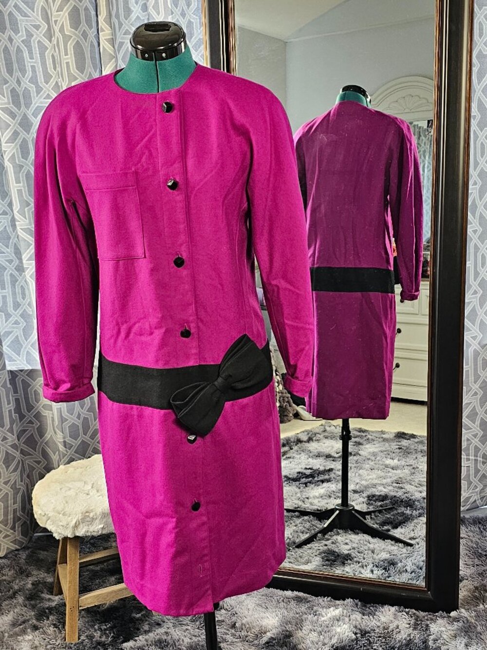 Rickie Freeman for Teri Jon Drop‑Waist Dress – Vintage 1980s, Size 6